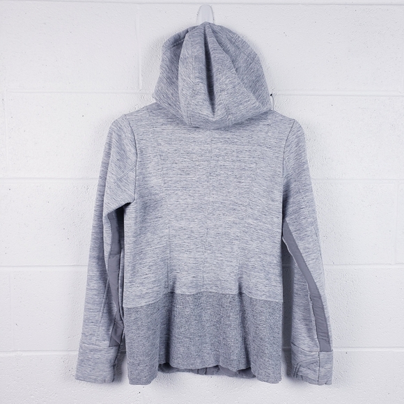 Athleta Fitted Victory Hoodie in Gray Full Zip Sweatshirt Womens Size Medium - Picture 3 of 9